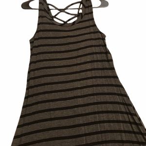 skater style flowy dress with strappy back